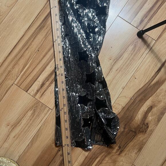NASTY GAL NWT Star Sequin Jumpsuit Size 8 Benson Boone Glam Rock Festival Rave - Picture 4 of 6